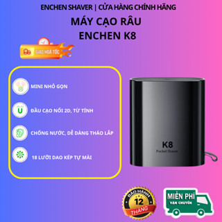 Máy cạo râu Enchen K8 đầu cạo 2D chống nước, 18 lưỡi dao tự mài, pin sạc - bảo hành 12 tháng