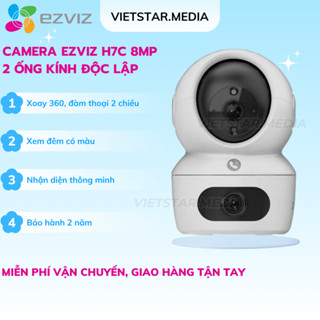 Camera WiFi EZVIZ 2 Mắt Trong Nhà H7C/H9C Dual 8MP (4mp + 4mp) Color, Bảo hành chính hãng 2 năm