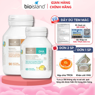 Combo Milk canxi và DHA for kids Bioisland giúp bổ sung dưỡng chất cho bé từ 7 tháng tuổi