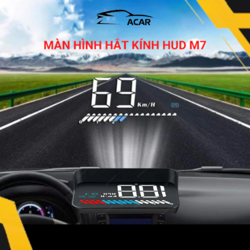Màn Hình Hiển Thị Tốc Độ Kính Lái HUD M7, Hắt Kính Và Cảnh Báo Tốc Độ Ô Tô, Xe Hơi Cắm Cổng OBD2 + U