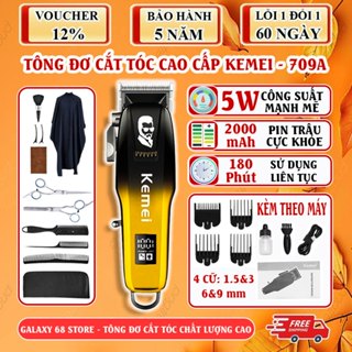 Tông Đơ Cắt Tóc Không Dây Chuyên Nghiệp Kemei 709A, Tăng Đơ Cắt Tóc Nam Chính Hãng Cao Cấp Cho Salon