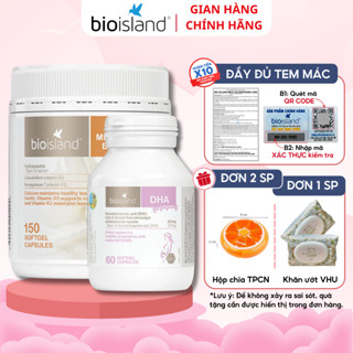 Combo Canxi bone care và DHA bầu Bioisland giúp bổ sung dinh dưỡng cho mẹ và bé