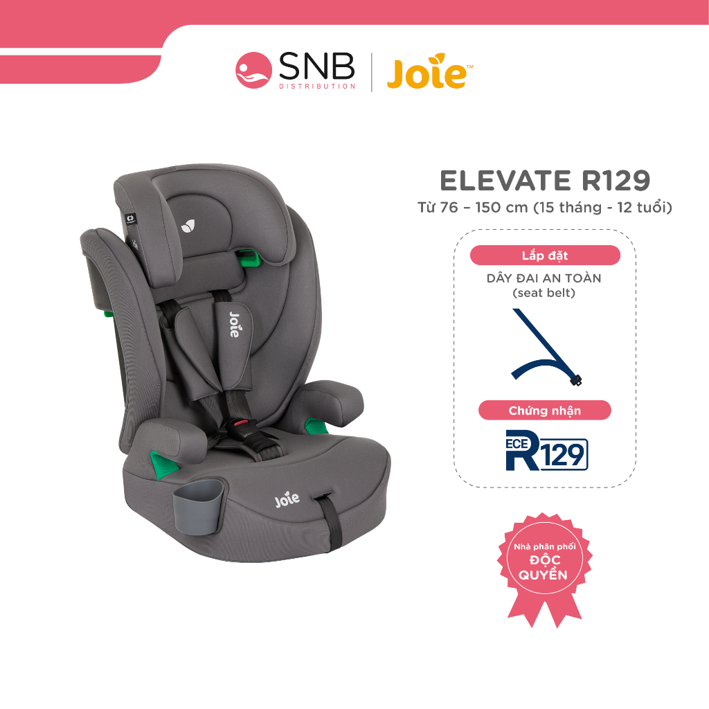 Ghế ngồi ô tô cho bé Joie Elevate R129 | Ghế ngồi xe ô tô cho bé 15 tháng đến khoảng 12 tuổi