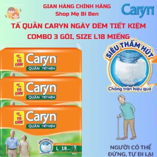 [Cộng 2 Miếng] Thùng 3 gói/6 gói Tã Dán/ ã Quần người già Caryn Ngày và Đêm XL18- M18- L18- L10 - M10 - XL10- M10-L10