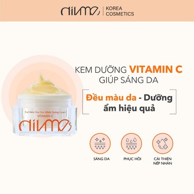 Kem Dưỡng Trắng Sáng Da Divme Bổ Sung Vitamin C, Niacinamide 5% 50ml