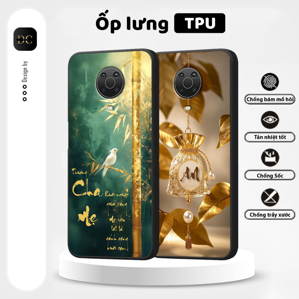 Ốp lưng Nokia G20 thư pháp, hoa sen mẫu mới nhất