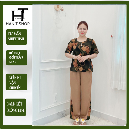 [ MS 11 ] ĐỒ BỘ TRUNG NIÊN CAO CẤP CỔ TRÒN KÈM TAG ( CÀI ÁO ) HAN.T SHOP
