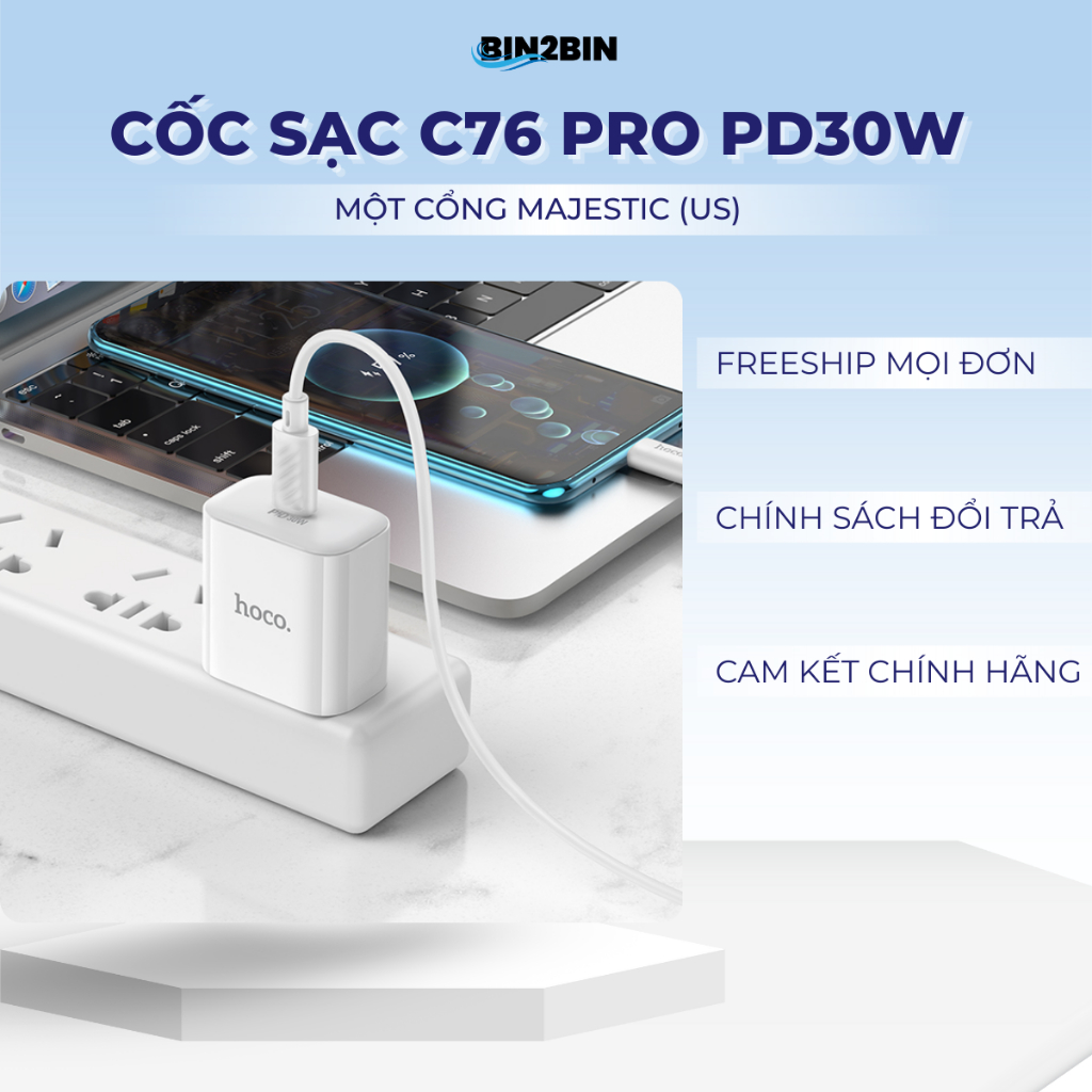 Củ sạc nhanh , cốc sạc nhỏ gọn thuận tiện tiện ích dễ sử dụng C76 Pro