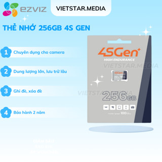 Thẻ nhớ 4S GEN 256GB MICRO SDXC V30 A1 chuyên dụng cho camera, tốc độ cao 90mb/s- HÀNG CHÍNH HÃNG, BẢO HÀNH 3 NĂM