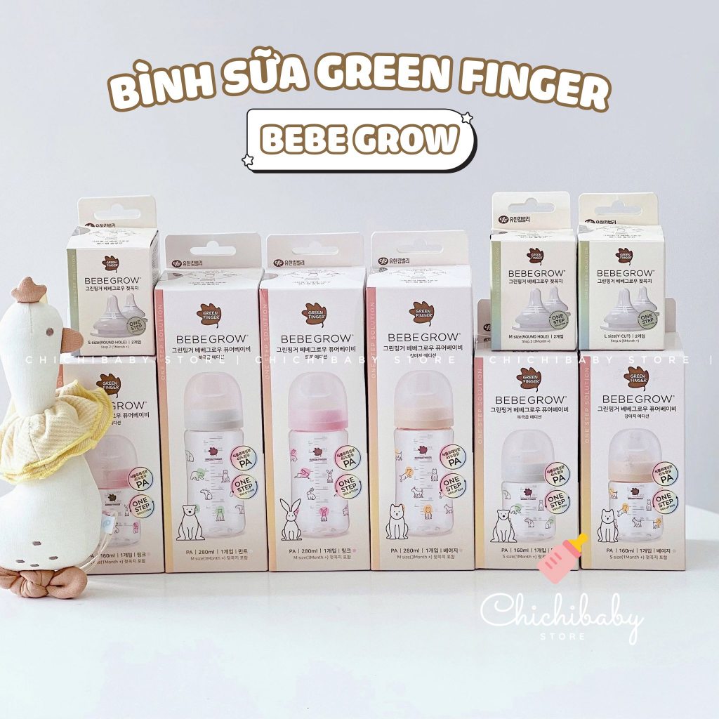 Bình sữa Green Finger Bebegrow Hàn Quốc