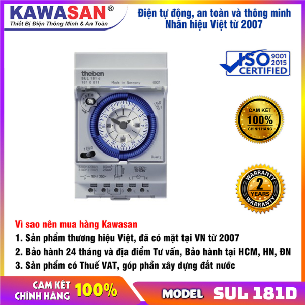 Theben-Công tắc thời gian SUL 181D - Kawasan (có xuất VAT)