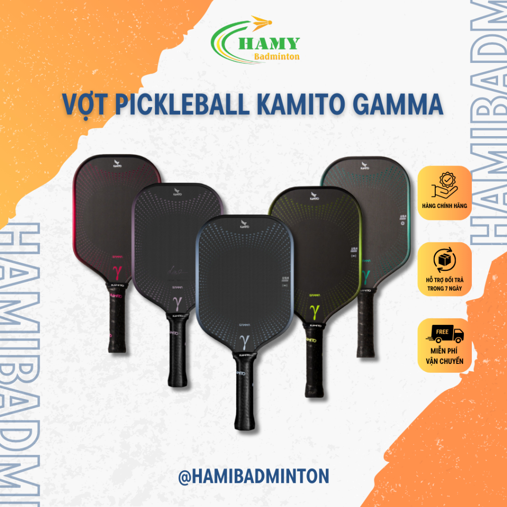 Vợt Pickleball Kamito Gamma 14mm 16mm Chinh Hãng, Vợt Pickleball Trịnh Linh Giang Kamito Gamma
