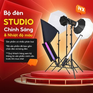  Bộ đèn Studio điều chỉnh ánh sáng và nhiệt độ màu chụp ảnh quay phim Livestream chuyên nghiệp 