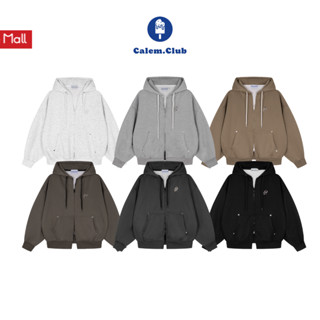 Áo khoác nỉ Hoodie zip ChillPop Calem.Club chất vải nỉ 2 da Boxy form rộng unisex nam nữ - có kèm ghim cài mỗi áo