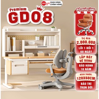 [Mẫu Mới 2026] Bộ bàn học cho bé cao cấp Sakawin Premium GD08 Bàn học sinh thông minh chống gù