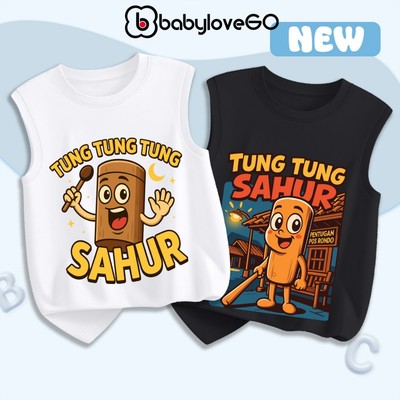 Áo TUNG TUNG TUNG SAHUR cho bé trai BabyloveGO áo ba lỗ chất thun thoáng mát cho bé 1-10 tuổi