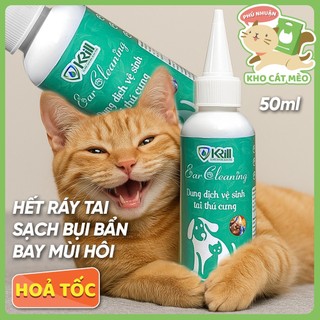 [ KRILL 50ML VỆ SINH TAI ] Dung dịch vệ sinh tai thú cưng, vệ sinh tai chó mèo Krill 50ml