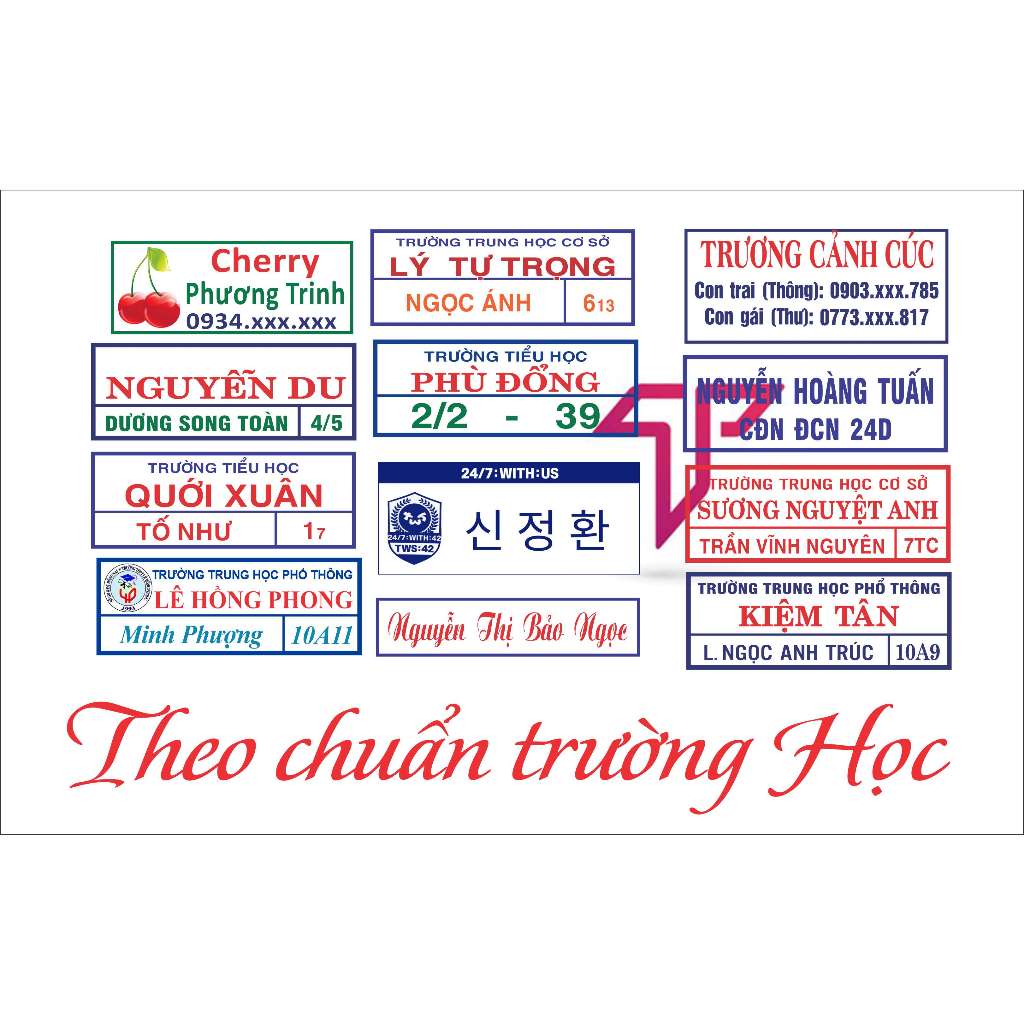 Hỏa tốc - Phù hiệu ủi áo, bảng tên ủi áo học sinh, nhân viên, tên cho bé mẫu giáo chuẩn trường học c