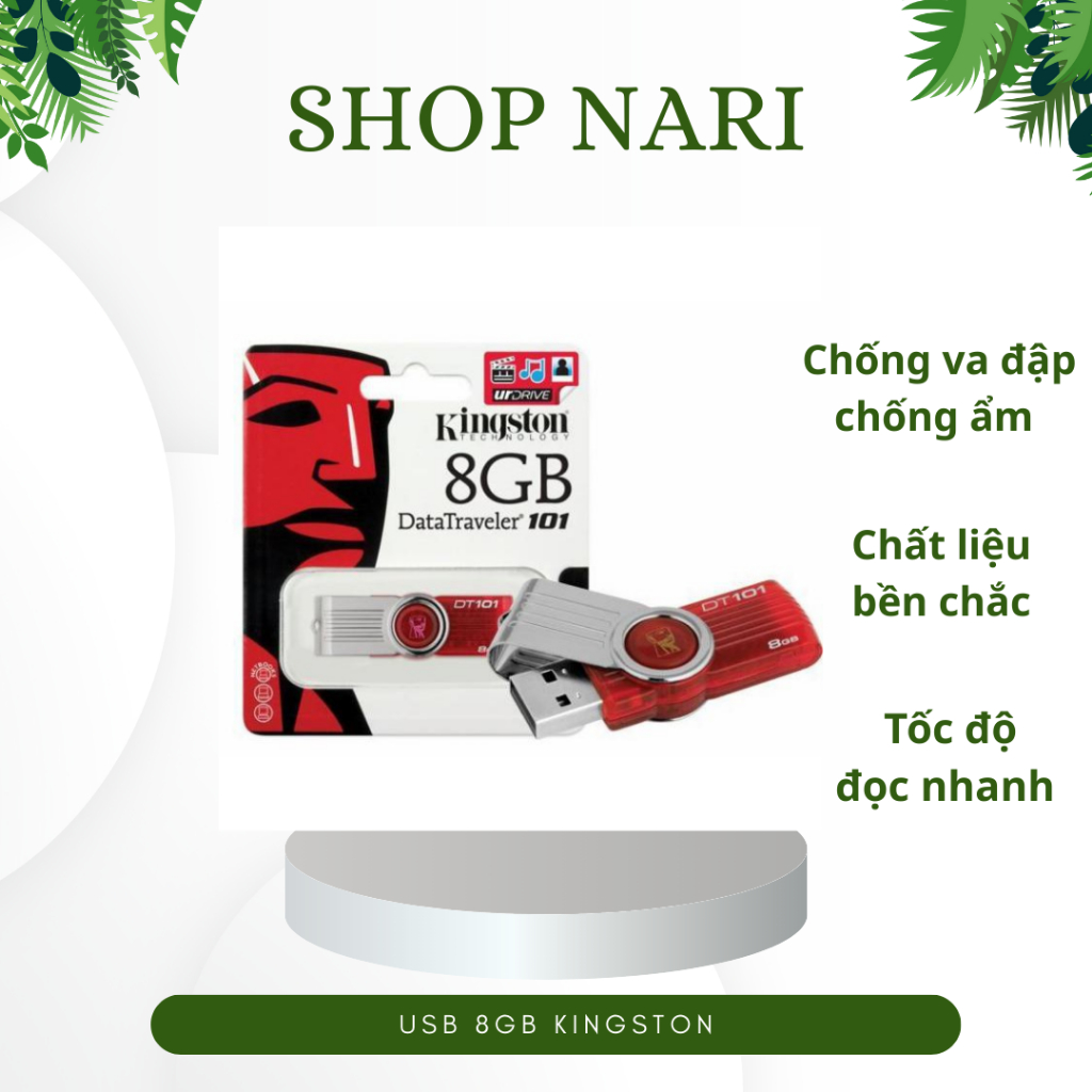 Usb 8Gb KT DT101 chống va đập chống ẩm chống ánh sáng chống từ tính thuận tiện để mang theo