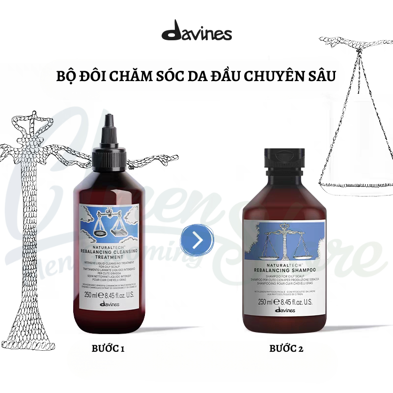 Dung Dịch Làm Sạch và Cân Bằng Da Đầu Davines Naturaltech Rebalancing Cleansing Treatment - 250ml | BigBuy360 - bigbuy360.vn