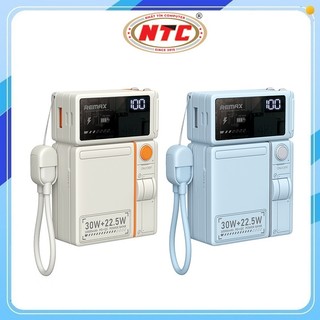 Cục Tích Điện Remax CP-18 10000mAh sạc không dây 15W, TypeC & LN PD 30W, USB 22.5W, Có phích cắm AC