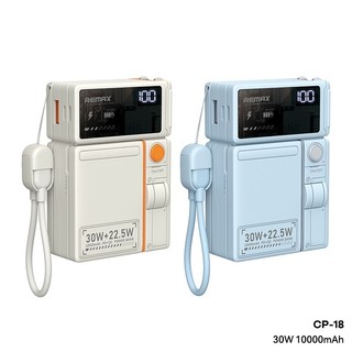 Cục tích điện Remax CP-18 10000mAh Sạc không dây 15W, TypeC và iPh PD 30W, USB 22.5W, Chân cắm 220v