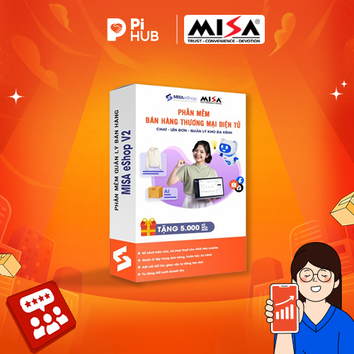 MISA eShop - Gói phần mềm quản lý bán hàng trên sàn TMĐT - 1 Năm