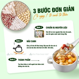 Canh tứ thần, hầm canh hạt sen, y dĩ, bạch linh, khiếm thực, hoài sơn - Chợ Thảo Dược Việt