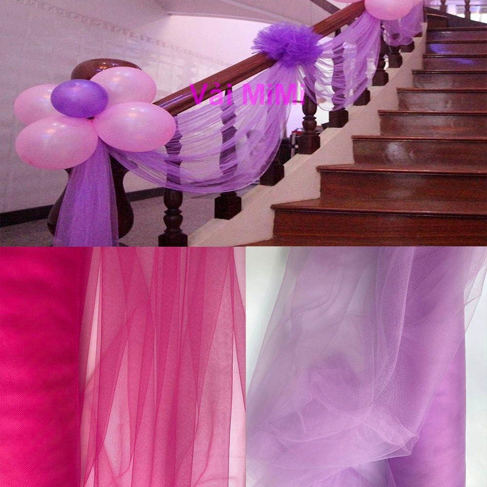{Sỉ}Vải voan lưới mềm, vải voan lưới tutu nhiều màu giá sỉ từ 1m