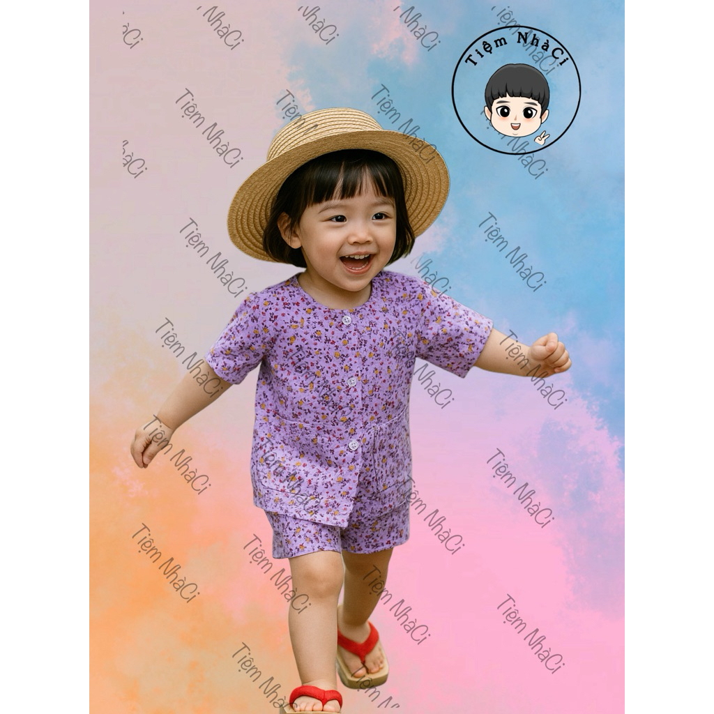 [B02] BỘ BÀ BA CHO BÉ GÁI CHẤT LIỆU MỀM MẠI