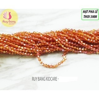 Hạt pha lê thoi 4mm dùng đính kết váy áo, phụ kiện may mặc