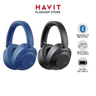 Tai nghe Bluetooth Headphone Havit H667BT Pin 20 tiếng | Kết Nối 2 Thiết Bị | BT 5.3