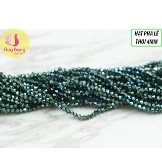 Hạt pha lê thoi 4mm tông xanh dương