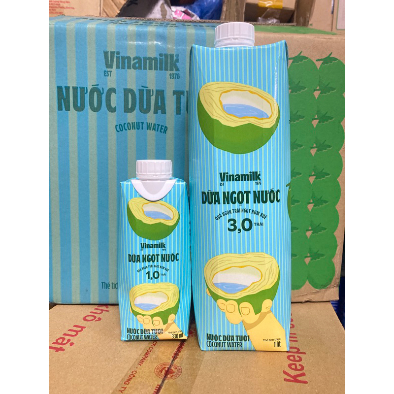 Nước Dừa Tươi Coconut Ngọt Nước Vinamilk 330ml/1Lít