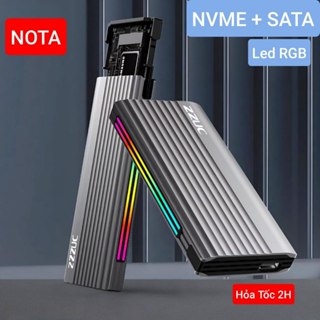   HỎA TỐC  Hộp Đựng Ổ Cứng SSD Box NVME 10Gbps USB C Type C và NGFF SATA và loại 2 trong 1 