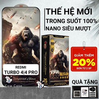 Cường lực Redmi Turbo 4, 4 Pro Cowcase chiến binh full màn | Miếng kính dán bảo vệ màn hình cho Xiaomi