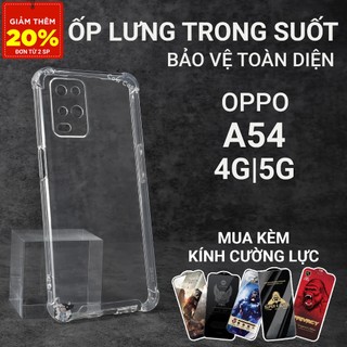 Ốp lưng Oppo A54 4G/5G Cowcase trơn trong suốt | Ốp điện thoại Oppo dẻo bảo vệ camera đt toàn diện