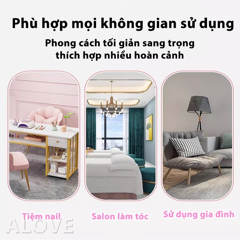 Bàn Nail Salon Thiết Kế Sang Trọng Chất Liệu Cao Cấp, Nhiều Ngăn Kéo Phù Hợp Tiệm Chuyên Nghiệp | BigBuy360 - bigbuy360.vn
