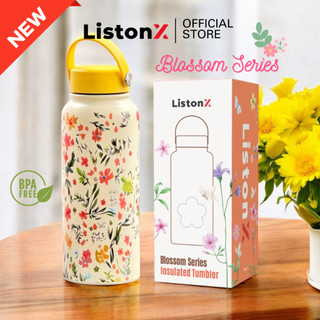  ListonX Bình Nước Giữ Nhiệt Hoa Lá Cao Cấp | Dung tích 1000ML | Thép không gỉ 304 | Giữ nhiệt 