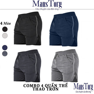 [COMBO 4] Quần Short đùi Thể Thao Nam T-Short  Hàng VNXK tập Gym, Thể thao, Chất Liệu Thun Mè