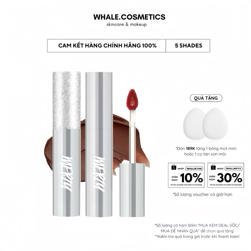 (GLAM EDITION) Son Vỏ Bạc Kem Merzy The Glam Mellow Tint (4g)