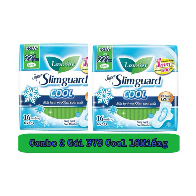 Combo 2 BVS Laurier Cool 16 Miếng - 2COOL16