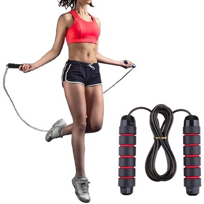 Dây nhảy giảm cân POPO lõi dây thép 5mm, tay nắm thoáng khí tập thể lực, thể dục, tập Gym, boxing