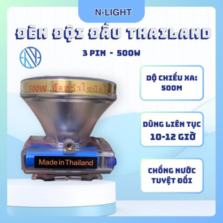 N-light Đèn Pin Đội Đầu Thái Lan 3 Pin 500W - Chống Nước, Đi Lặn, Đi Rừng