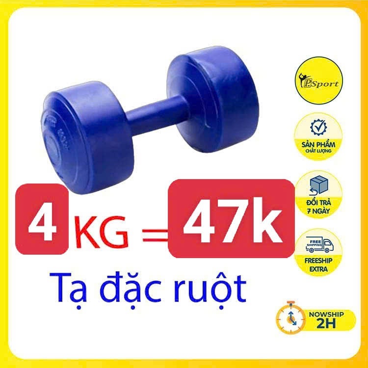 Tạ Tay 4Kg Tạ Nhựa Tập Gym 4 Kg ( chỉ 1 Tạ 4 Kg đã nhồi sẵn)