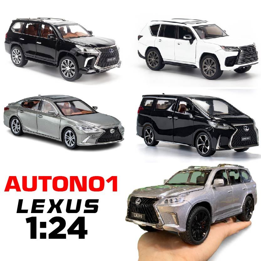 Mô hình xe kim loại Lexus LX600 LX570 ES300 có kính cửa mở tất cả cửa bằng kim loại tỉ lệ 1:24