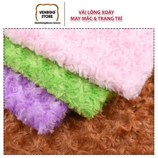  🌈 1m x 1m6  Vải Lông Xoáy may đồ cosplay bó hoa gấu bông cây thông Noel Baby Three Capybara áo Labubu vỏ gối ghế lười 