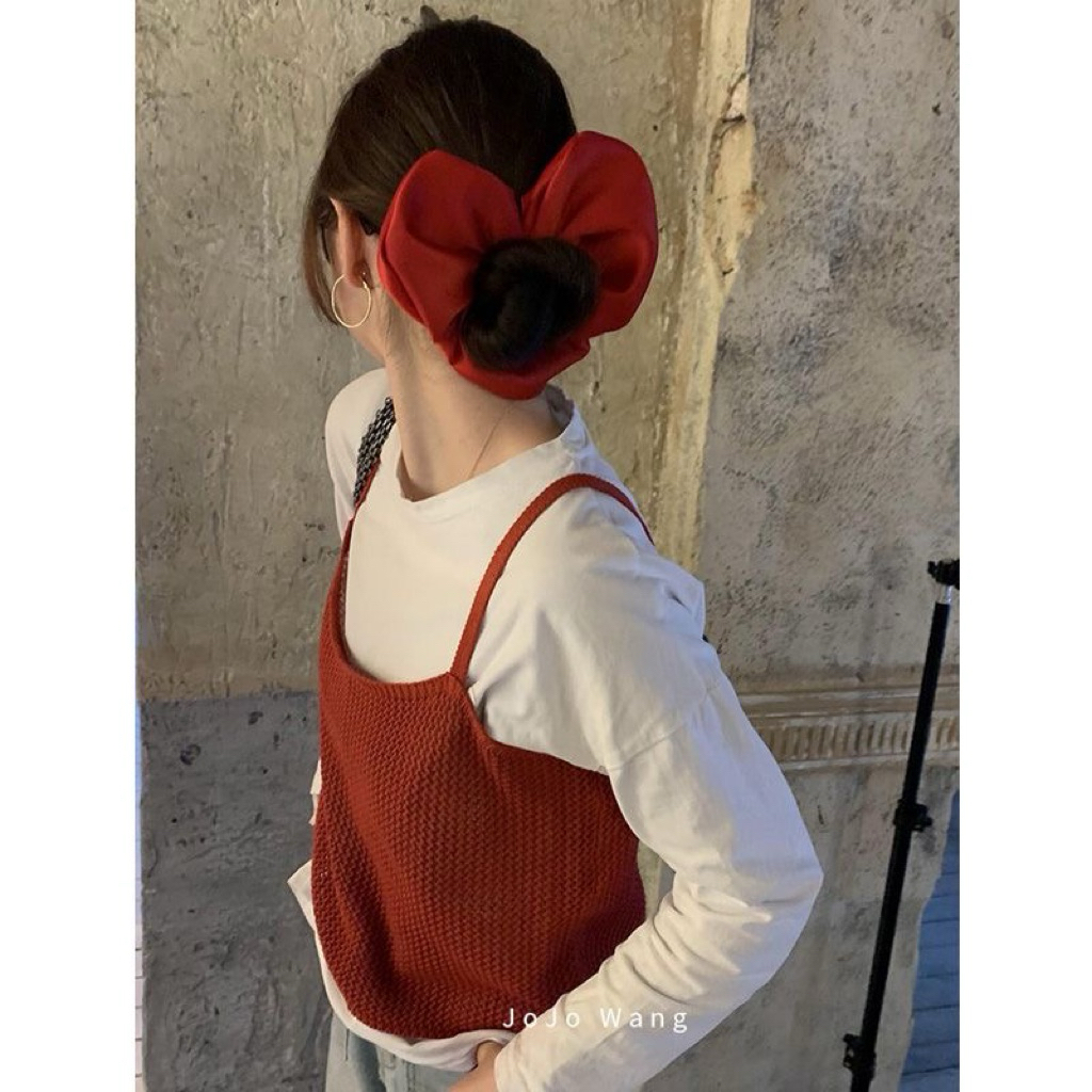 Buộc tóc Scrunchies love đỏ