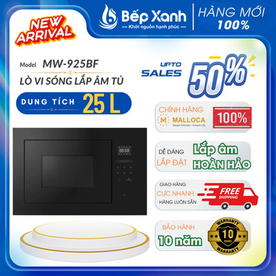 Lò vi sóng kết hợp nướng âm tủ Malloca MW-925BF - Dung tích 25L