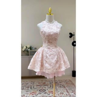  D313 Cabernet Celinn Dress đầm yếm hoa ren dáng xòe chất Ren hoa cao cấp đi dự tiệc 